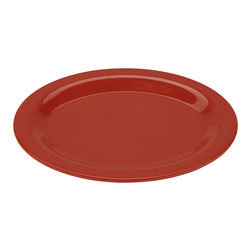 GET Plateau de service ovale en mélamine OP-610-MIX, H 1 po x L 9,75 po x l 7,25 po, Orange