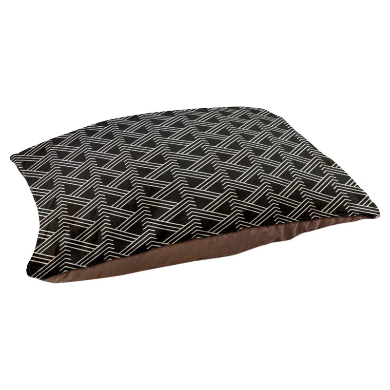 Chen Geometric Pet Bed, Small (28" W x 6" D x 18" H), Black