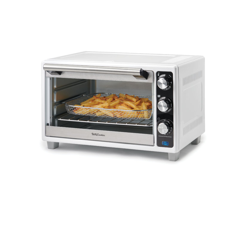 BCK Series Betty Crocker Air Fryer Convection Toaster Oven,, White