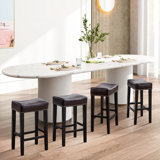 Zacary Counter Height PU Bar Stools