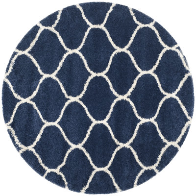 Tapis bleu marine / ivoire Darrold