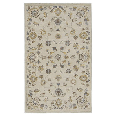 Daugherty Hand Knotted 3x5 Ivory Rug