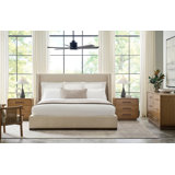 Simona Upholstered Wingback Bed