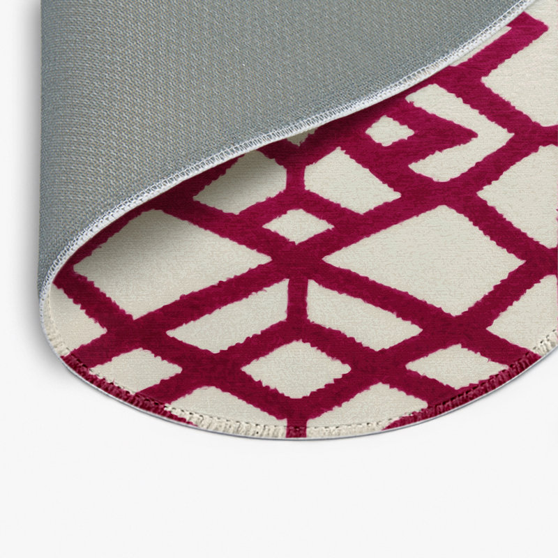 Tapis intérieur et extérieur beige Trellis, Rond 5 pi