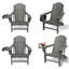  Chaise Adirondack pliante Cheryce en PEHD avec porte-gobelet-67149134