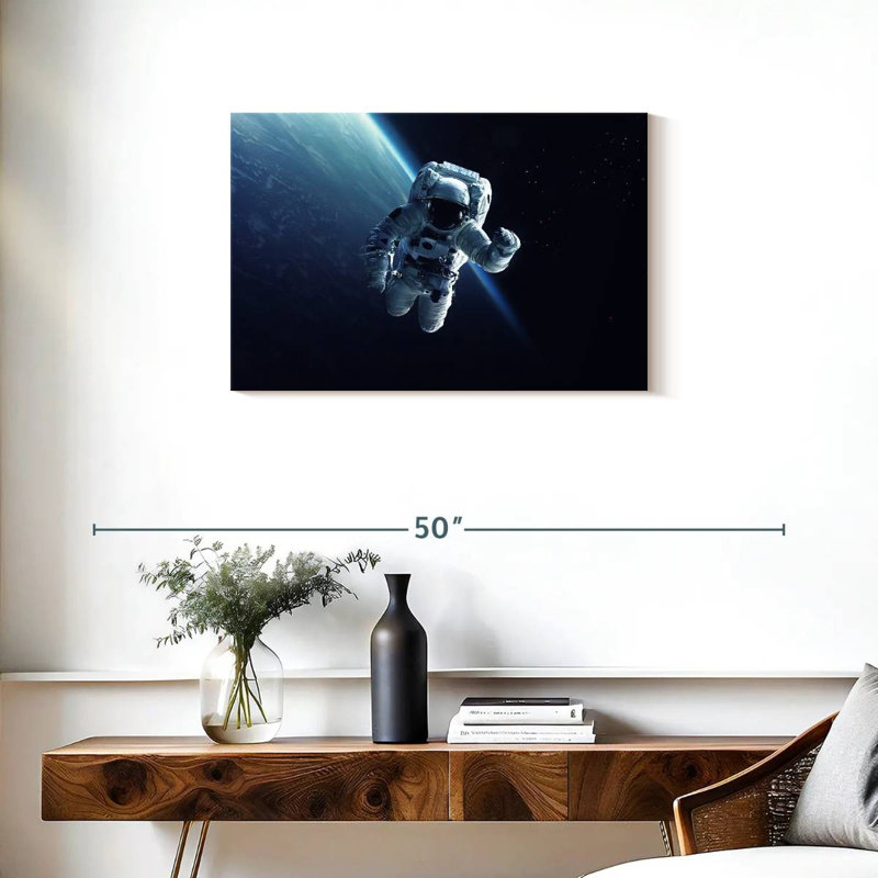 Oberle Astronaut Floating In Space, 20" H x 30" W