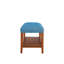 Banc en tissu et finition chêne Charla-2061084982