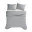Ensemble d'édredon en satin de coton gris 3 pièces Christian Siriano NY®