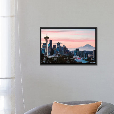 " Skyline At Dawn With Mt. Rainier, Seattle, USA " by Matteo Colombo