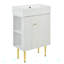 Bathroom Vanity With Single Ceramic Sink 34.09" H x 12.39" W x 21.41" D