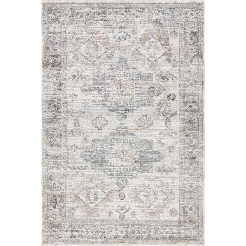 Manilla Vintage Medallion Area Rug, Rectangle 4' x 6'