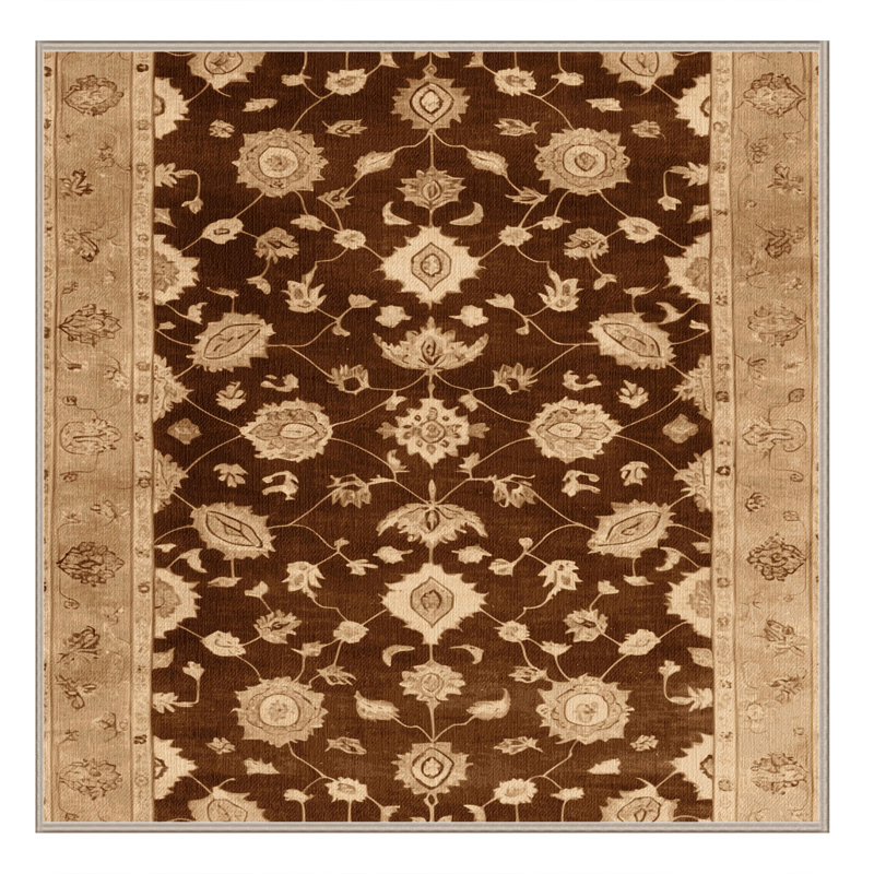 Tapis brun lavable à la machine, Tapis de couloir 2 pi x 4 pi