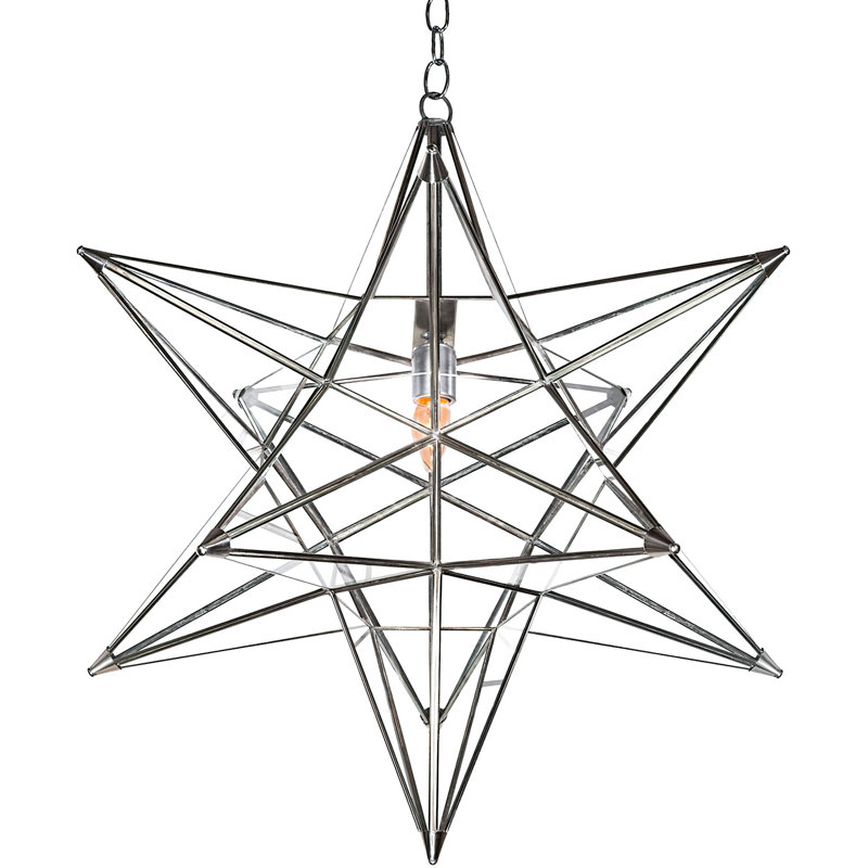 Star 1 - Light Pendant, Silver, Rust Copper