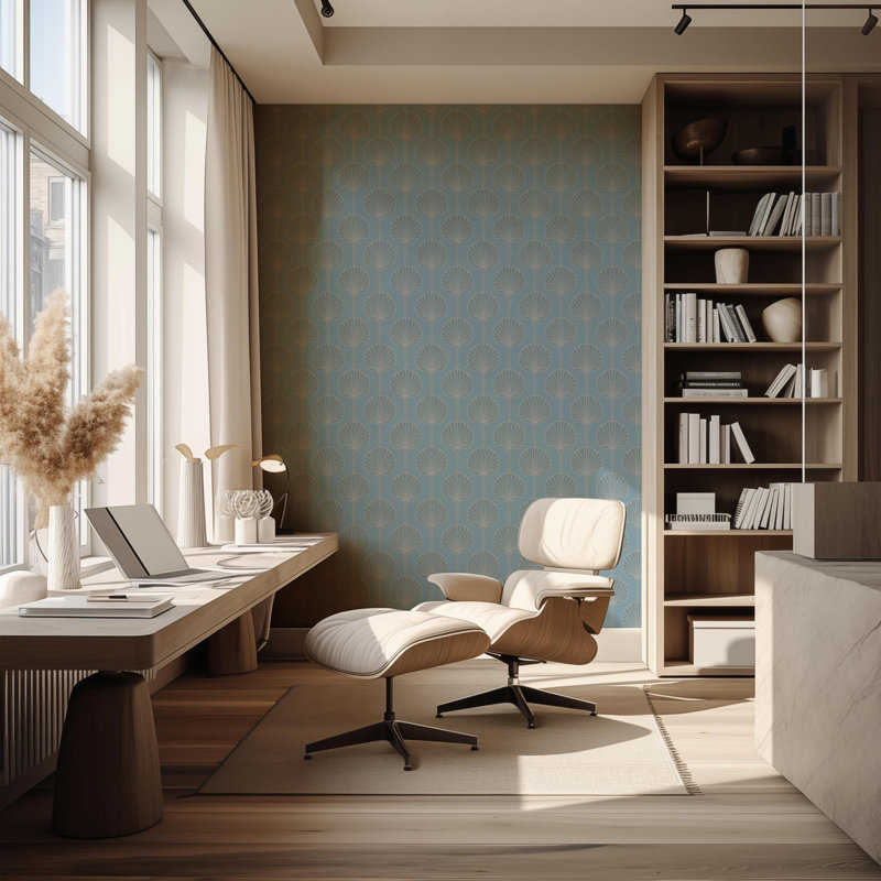 Deco Lily - Sky Blue Wallpaper, Sky, Non-pasted