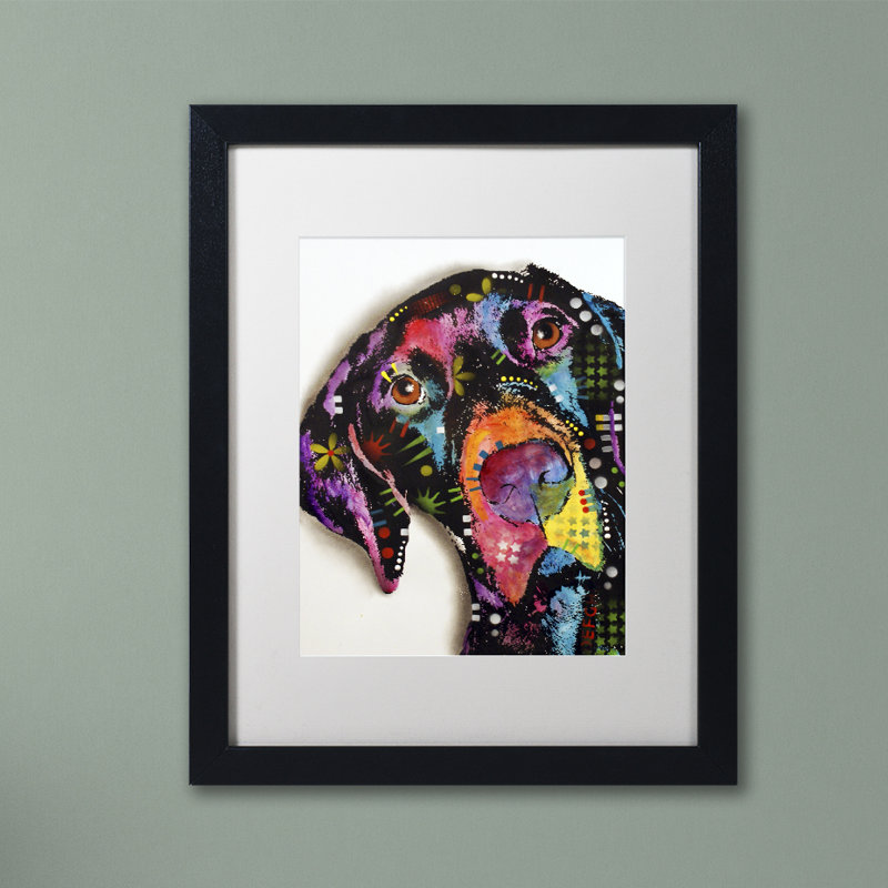 « pointer », impression encadrée sur toile, H 20 po x l 16 po x P 0,5 po, Noir