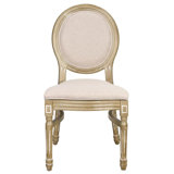 Louis Pop Wood – Fabric Back & Seat, Color: Antique Distressed by Chivari