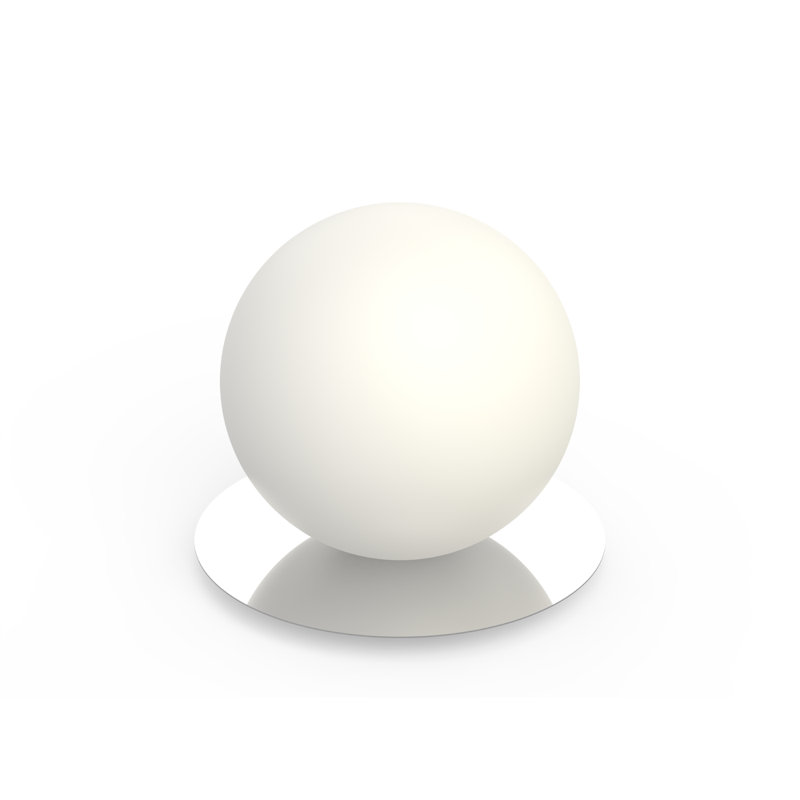 Bola Sphere Table Lamp, Chrome, 12.75" H x 14" W x 14" D