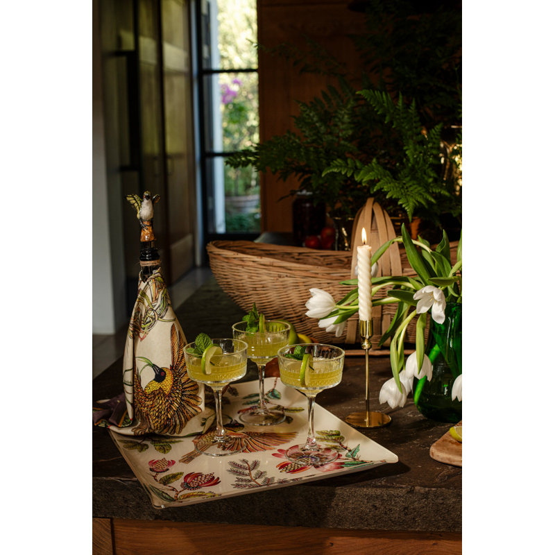 Weaver Garden Acrylic Tray, 18" W x 14" D x 1.5" H, Stone
