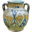 Pot en céramique bleu / orange intérieur / extérieur 11 po