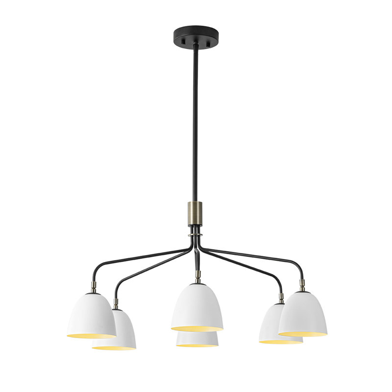 Lustre spoutnik moderne en métal 6 lumières