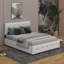 Grand lit plateforme tapissier avec tête de lit classique et tiroirs-403013677