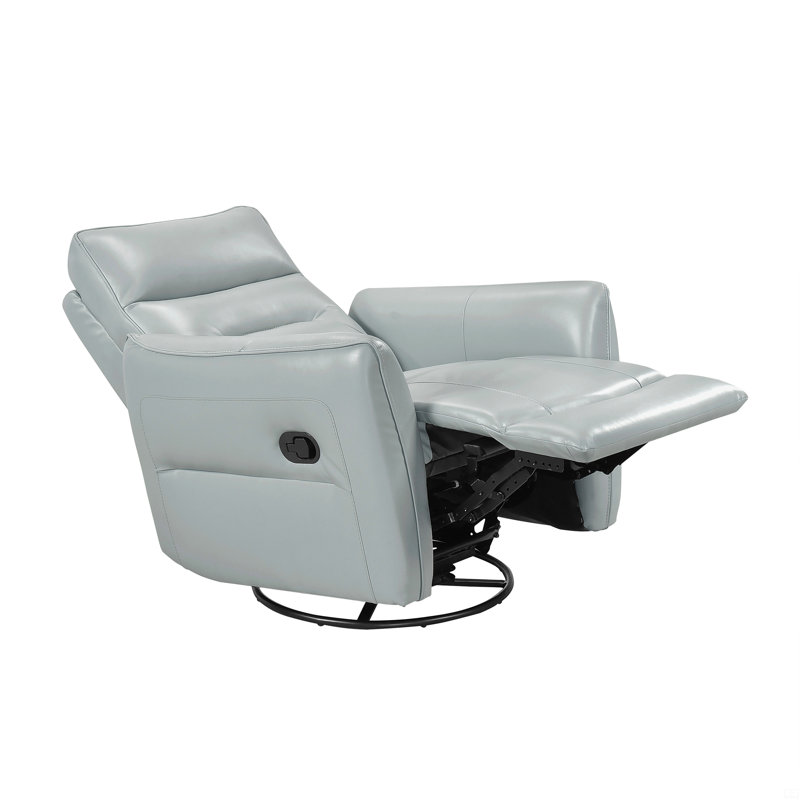 Fauteuil inclinable 1pc avec mouvement pivotant, Bleu clair