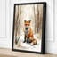 Fox in Winter Scandinavian - Wrapped Canvas-465667729-465667731