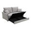 Élégant canapé modulaire en chenille gris avec canapé-lit et rangement fonctionnel