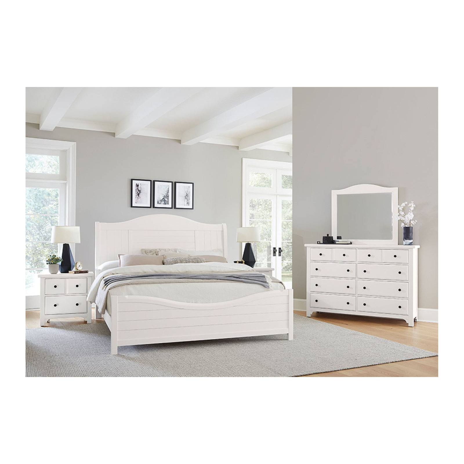 Westin Solid Wood Arch Dresser Mirror, Soft White