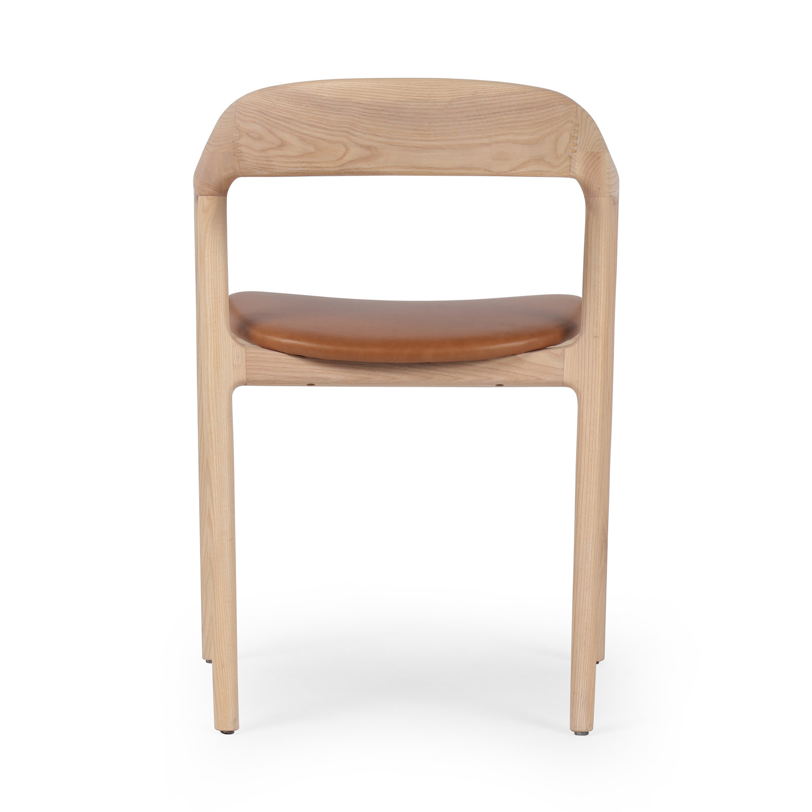 Kayla Leather Dining Armchair, Sonoma Butterscotch Top Grain Leather, Natural