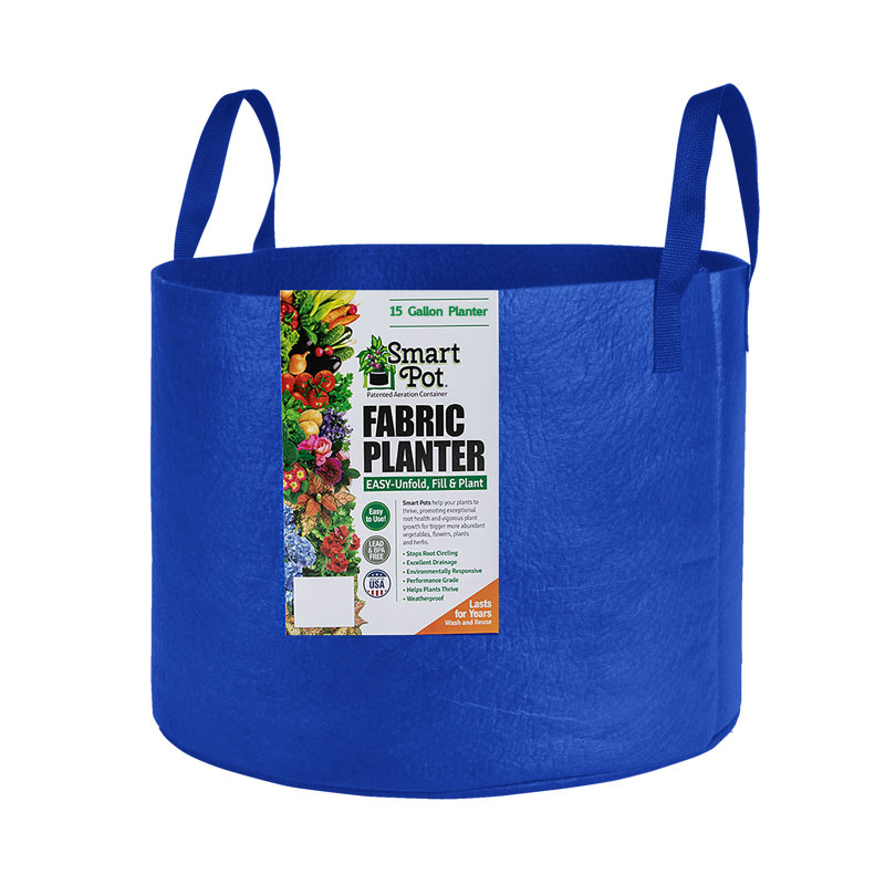 Pot Planter, 13.5 x 18 x 18, Blue
