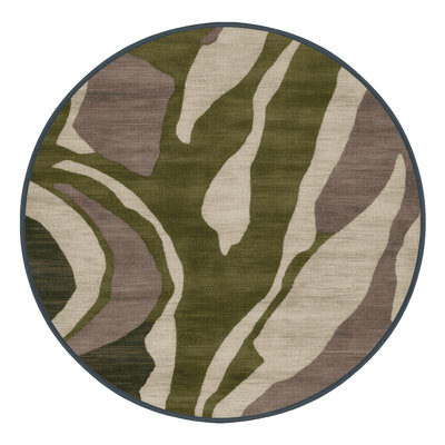 Machine Washable Watercolor Brown Area Rug