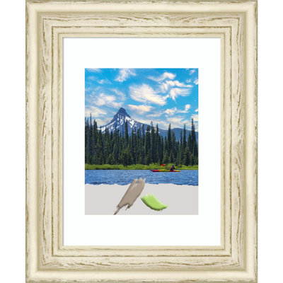 Essel White Wood Picture Frame with Mat