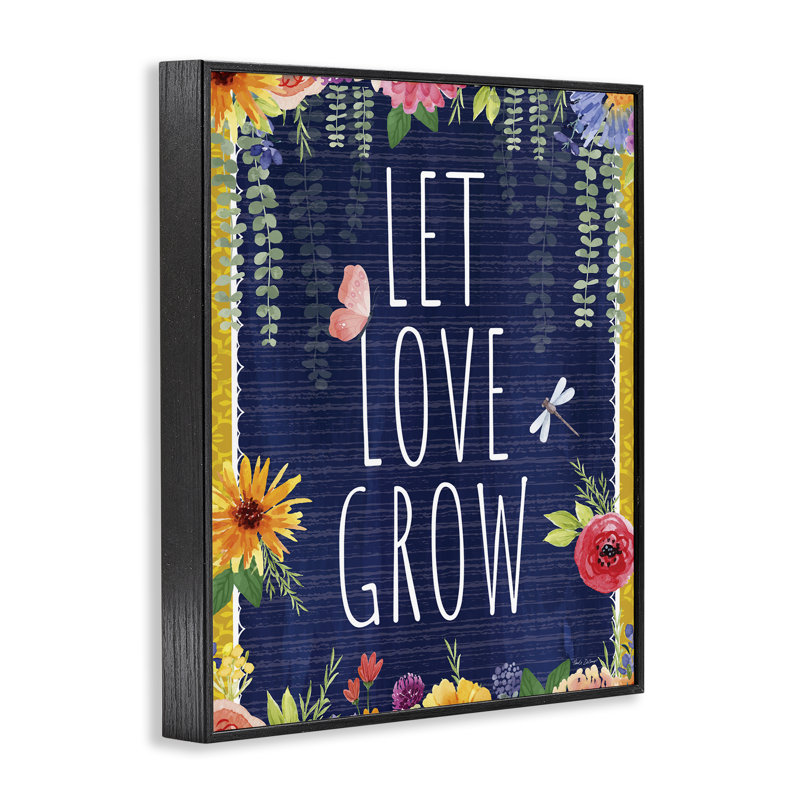 Let Let Grow Floral Floral Border, estampe numérique, design par Nicole DeCamp, H 14 po x l 11 po
