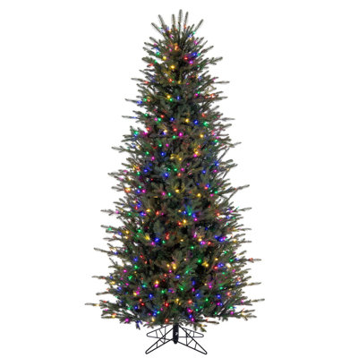 Vickerman 6.5' x 42" Georgian Fraser Fir Artificial Pre-Lit Christmas Tree with Lights and Tree Stand