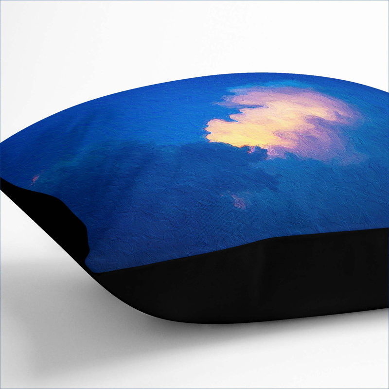 Square Throw Cushion, Black, 55cm H x 55cm W x 20cm D
