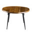 Table basse ovale 99 x 66 x 41 cm, bois et fer, fini naturel, style intrigant, idéale pour le salon.