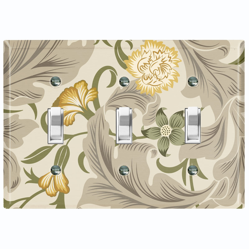 Copper Rust Patina Teal Print 3 - Gang Toggle Light Switch Standard Wall Plate