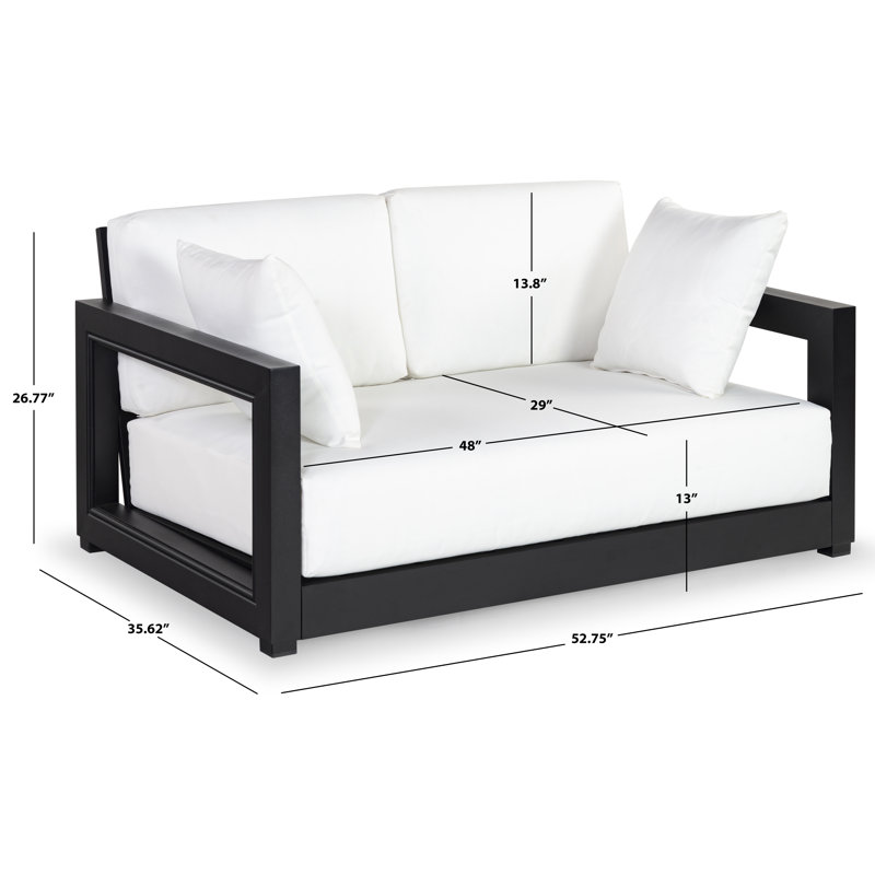 Montford Teak Loveseat with Cushions