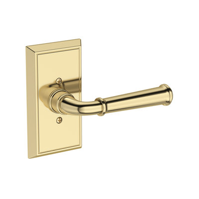 Dunsmoor Passage Lever with Chamfered 5in Rose in Non-lacqered Brass