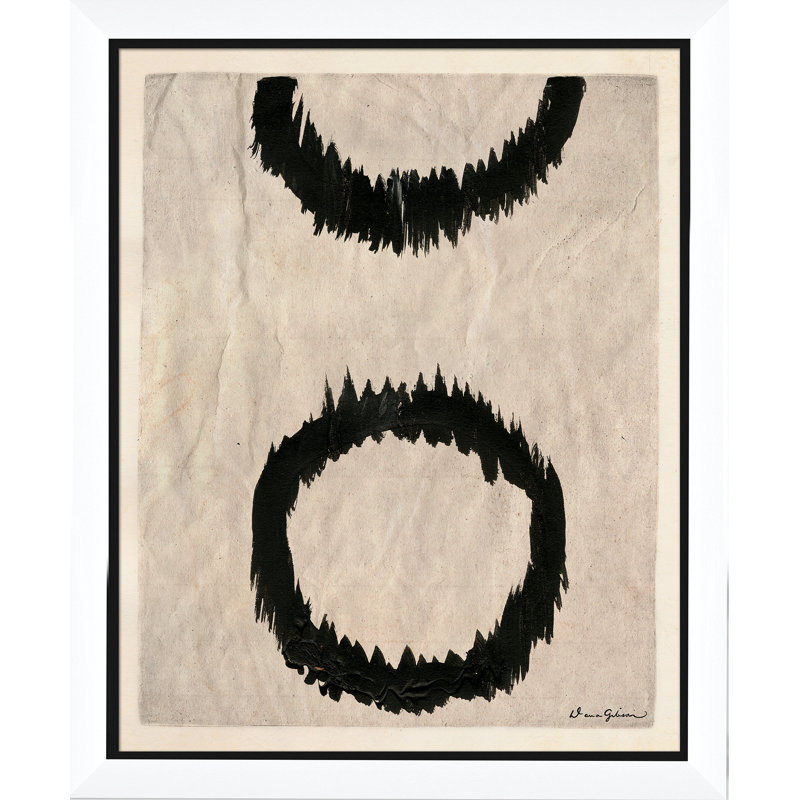 «Circle Series» par Dana Gibson - Peinture encadrée sur papier