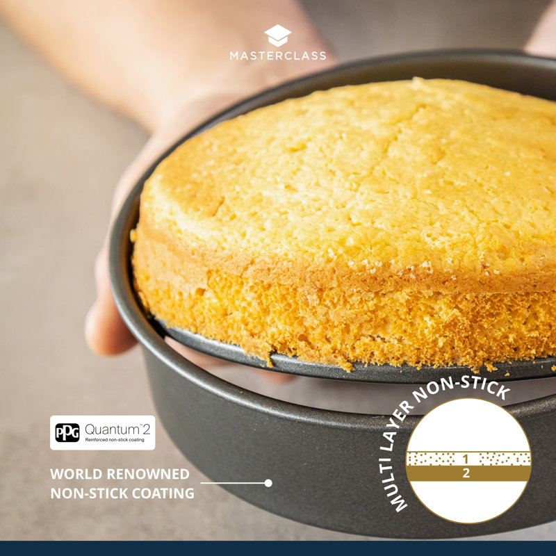 MasterClass Non-Stick Loose Base Deep Cake Pan, 23 cm