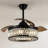 42-inch American Retro Variable Frequency Crystal Fan Light With Six-speed Remote Control, Reversible Led Three-color Dimming, Suitable For Living Room, Dining Room, And Bedroom.