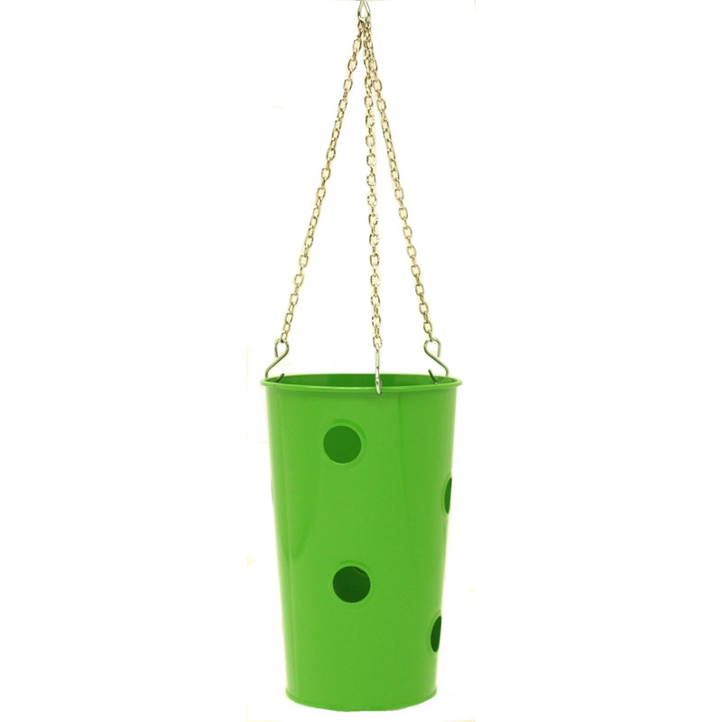 Pot de fleurs suspendu en acier galvanisé