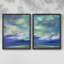 Island Dusk - reproduction encadrée de qualité supérieure - prête à être accrochée - aucun clou requis - aucun clou requis-108034472-108034473