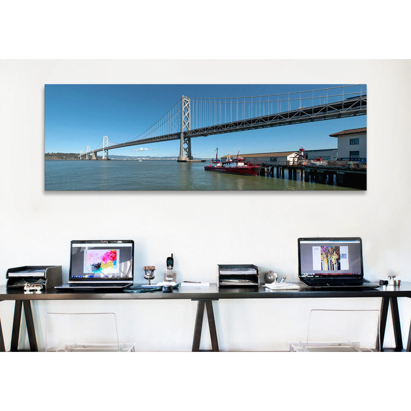 « panoramique bay bridge, san francisco bay, san francisco, californie », reproduction de photo sur toile