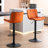 Denan Swivel Adjustable Height Bar Stools, Faux Leather Modern Bar Stools, Upholstered Counter Stool-452764890