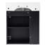 Meuble-lavabo de salle de bain avec lavabo en céramique - moderne 21,6 po, rangement à gauche, noir, meuble-lavabo noir Charm 21,6 po, moderne-1368568561
