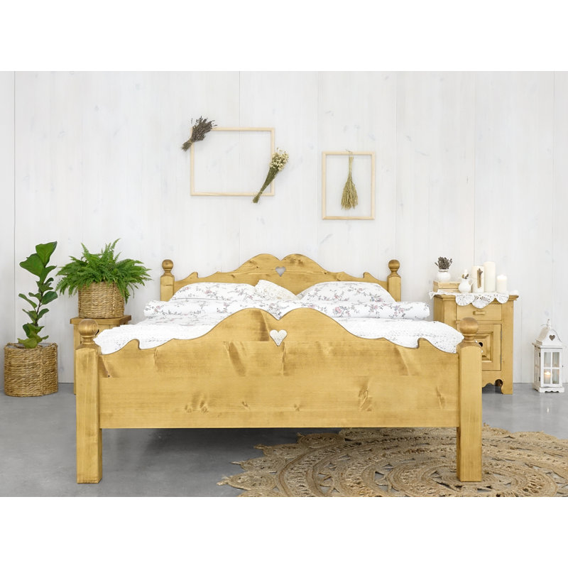 Tish Solid Wood Bed, European Double (140 x 200cm)