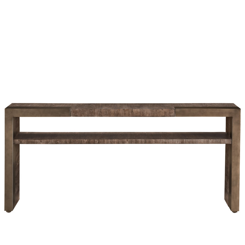 Cortado 72'' Brown Wood and Metal Console Table with Storage